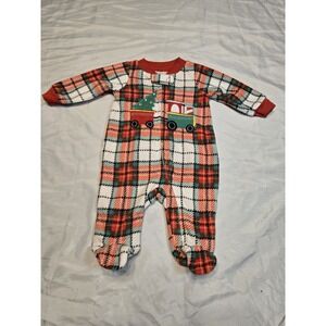 Infant Size 0-3 Month 1 Piece Footie Pajama Christmas Train by KOALA BABY Fleece